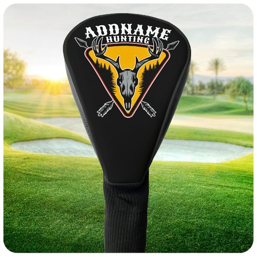 名前を追加ハンターエルクスカルビッグ〔雄ジカの〕枝角鹿狩り ゴルフヘッドカバー