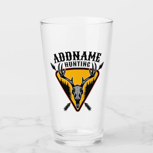 名前を追加ハンターエルクスカルビッグ〔雄ジカの〕枝角鹿狩り タンブラーグラス (正面)