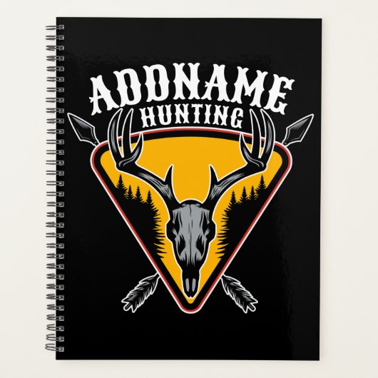 名前を追加ハンターエルクスカルビッグ〔雄ジカの〕枝角鹿狩り プランナー手帳 (正面)