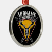 名前を追加ハンターエルクスカルビッグ〔雄ジカの〕枝角鹿狩り メタルオーナメント (右)