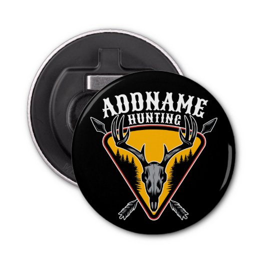 名前を追加ハンターエルクスカルビッグ〔雄ジカの〕枝角鹿狩り 栓抜き (正面)