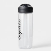 名前を追加パーソナライズされたPlastic ウォーターボトル (正面)