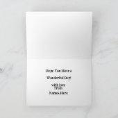 名前を追加フォトイメージチャイルドのスチームトレインボーイ カード (内部)