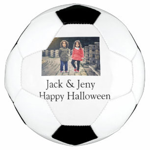 名前を追加フォト文字ハロウィーン子供ガールボーイ サッカーボール