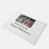 名前を追加フォト文字ハロウィーン子供ガールボーイ ドアマット (アングル)