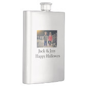 名前を追加フォト文字ハロウィーン子供ガールボーイ フラスク (右)