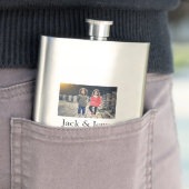 名前を追加フォト文字ハロウィーン子供ガールボーイ フラスク (インサイチュ)