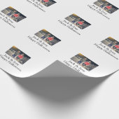 名前を追加フォト文字ハロウィーン子供ガールボーイ ラッピングペーパー (角)