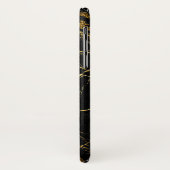 名前を追加モダンパーソナライズされたシンプルBlack Marble Case-Mate iPhoneケース (裏面/左)