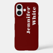 名前を追加モダンミニマルな淡い赤 Case-Mate iPhoneケース (裏面)