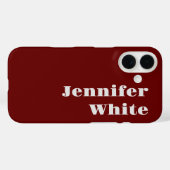 名前を追加モダンミニマルな淡い赤 Case-Mate iPhoneケース (裏面 (横))