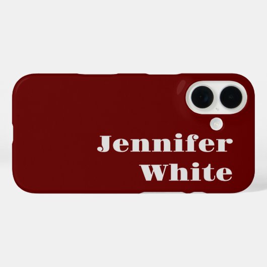 名前を追加モダンミニマルな淡い赤 Case-Mate iPhoneケース (裏面 (横))