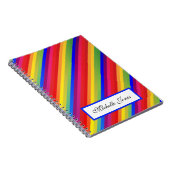 名前を追加レインボーカラフルデザインホームスクール ノートブック (右側)