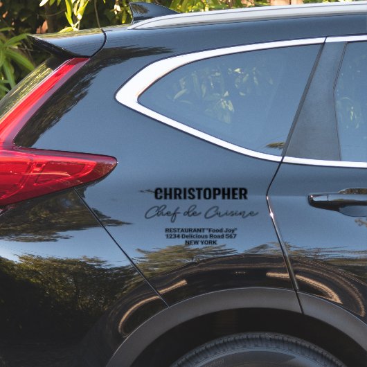 名前を追加レストランシェフde料理 シール (車体側面)