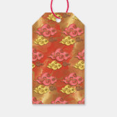 名前を追加中国の旧正月ドラゴンレッド金ゴールド ギフトタグ (裏面)