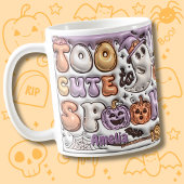 名前を追加可愛すぎて3D効果ハロウィーンをスプークできない コーヒーマグカップ