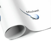 名前を追加文字ゴルフボールクラブスポーツ機器 ラッピングペーパー (ロールコーナー)