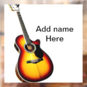 名前を追加文字茶色のアコースティックギター編集可能t ウィンドウサイン (シート2)