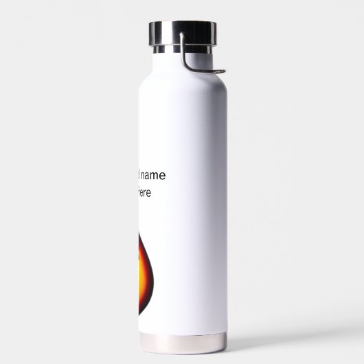 名前を追加文字茶色のアコースティックギター編集可能t ウォーターボトル (左面)