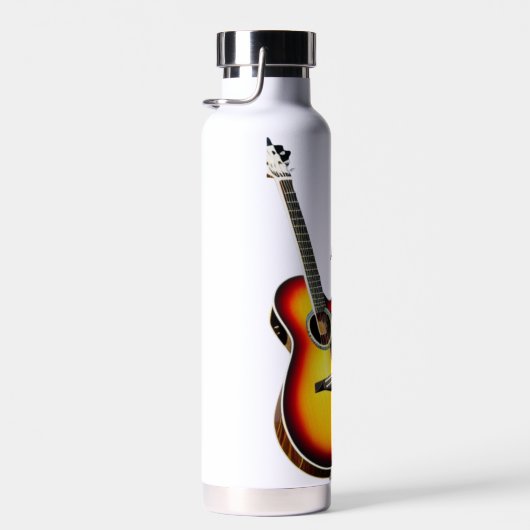 名前を追加文字茶色のアコースティックギター編集可能t ウォーターボトル (右面)