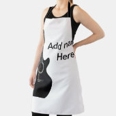 名前を追加文字茶色のアコースティックギター編集可能t エプロン (インサイチュ)