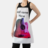 名前を追加文字茶色のアコースティックギター編集可能t エプロン (インサイチュ)