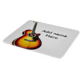 名前を追加文字茶色のアコースティックギター編集可能t カッティングボード (角)