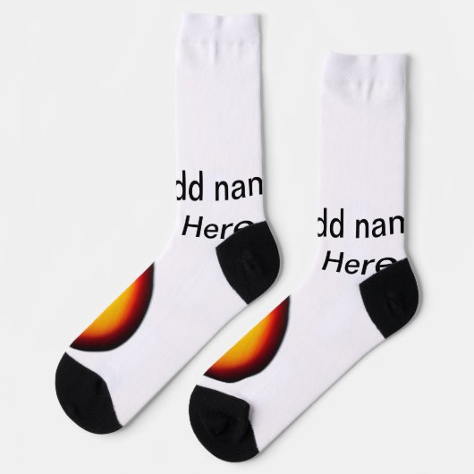 名前を追加文字茶色のアコースティックギター編集可能t ソックス (左)