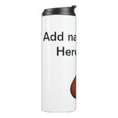 名前を追加文字茶色のアコースティックギター編集可能t タンブラー (回転左)