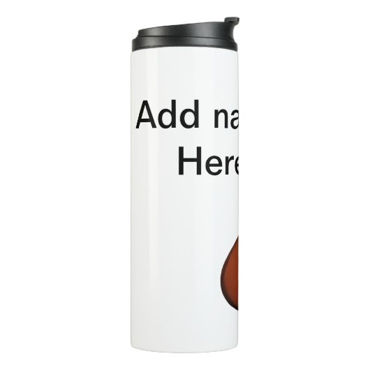 名前を追加文字茶色のアコースティックギター編集可能t タンブラー (回転左)