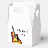 名前を追加文字茶色のアコースティックギター編集可能t フェイバーボックス (オープン)