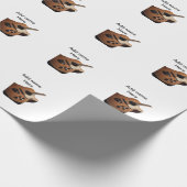 名前を追加文字茶色のアコースティックギター編集可能t ラッピングペーパー (角)