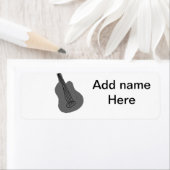 名前を追加文字茶色のアコースティックギター編集可能t ラベル (インサイチュ)