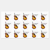 名前を追加文字茶色のアコースティックギター編集可能t ラベル (シート)