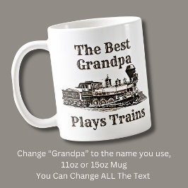 名前を追加遊Steam Train Grandpa祖父 コーヒーマグカップ