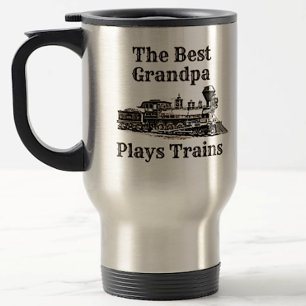 名前を追加遊Steam Train Grandpa祖父 トラベルマグ