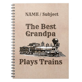 名前を追加遊Steam Train Grandpa祖父 ノートブック