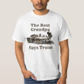 名前を追加遊Steam Train Grandpa祖父 Tシャツ (正面)