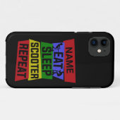 名前を追加食べSleep Scooter Repeat Case-Mate iPhoneケース (裏面(横))