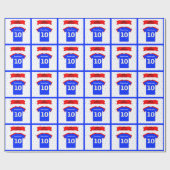 名前を追加10th誕生日Tシャツ ラッピングペーパー (フラット)