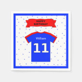 名前を追加11th誕生日パーティーの女の子と男の子 スタンダードカクテルナプキン (正面)