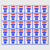 名前を追加11th誕生日Tシャツ ラッピングペーパー (フラット)