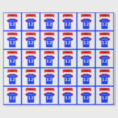 名前を追加12th誕生日Tシャツ ラッピングペーパー (フラット)