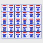 名前を追加12th誕生日Tシャツ ラッピングペーパー (フラット)