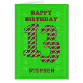 名前を追加13番目の誕生日フットボール (正面)