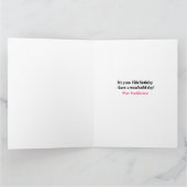 名前を追加18thハッシュタグ誕生日ラージピンク カード (内部)