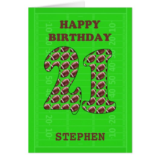 名前を追加21th誕生日フットボール (正面)