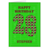 名前を追加28番目の誕生日フットボール (正面)