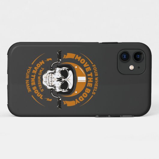 名前を追加4ホイール移動体2ホイール移動ソウル Case-Mate iPhoneケース (裏面(横))