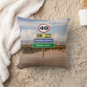 名前を追加40th誕生日おもしろいシンボルや象徴ロードトリップ クッション (ブランケット)